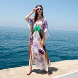 Sarah's Bag Paon Purple Sheer Kaftan
