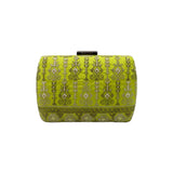 Inaash Green Tatreez Silk Clutch