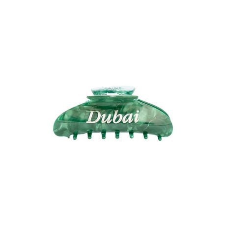 Faine Dubai Green Engraved Hair Clip