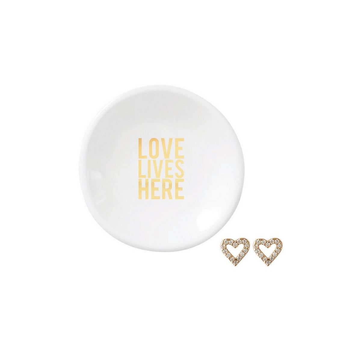 Creative Brands Love Lives Here Earrings And Tray