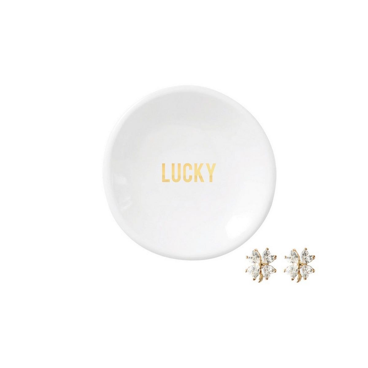 Creative Brands Lucky Earrings And Tray