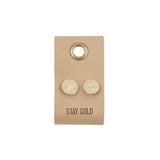 Creative Brands Circle Leather Tag Earrings
