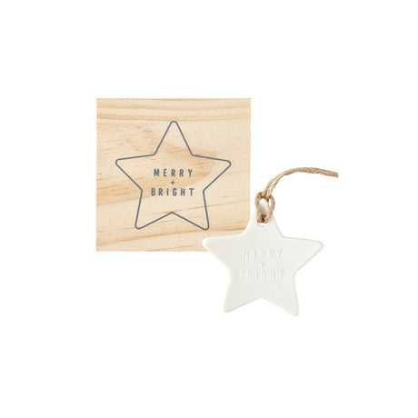 Creative Brands Ceramic Star Ornament