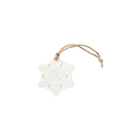 Creative Brands Ceramic Snowflake Ornament