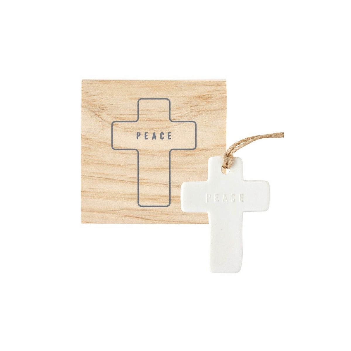 Ceramic Cross Ornament