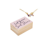 Creative Brands Lavender Shine Crystal Necklace