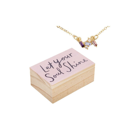 Creative Brands Lavender Shine Crystal Necklace