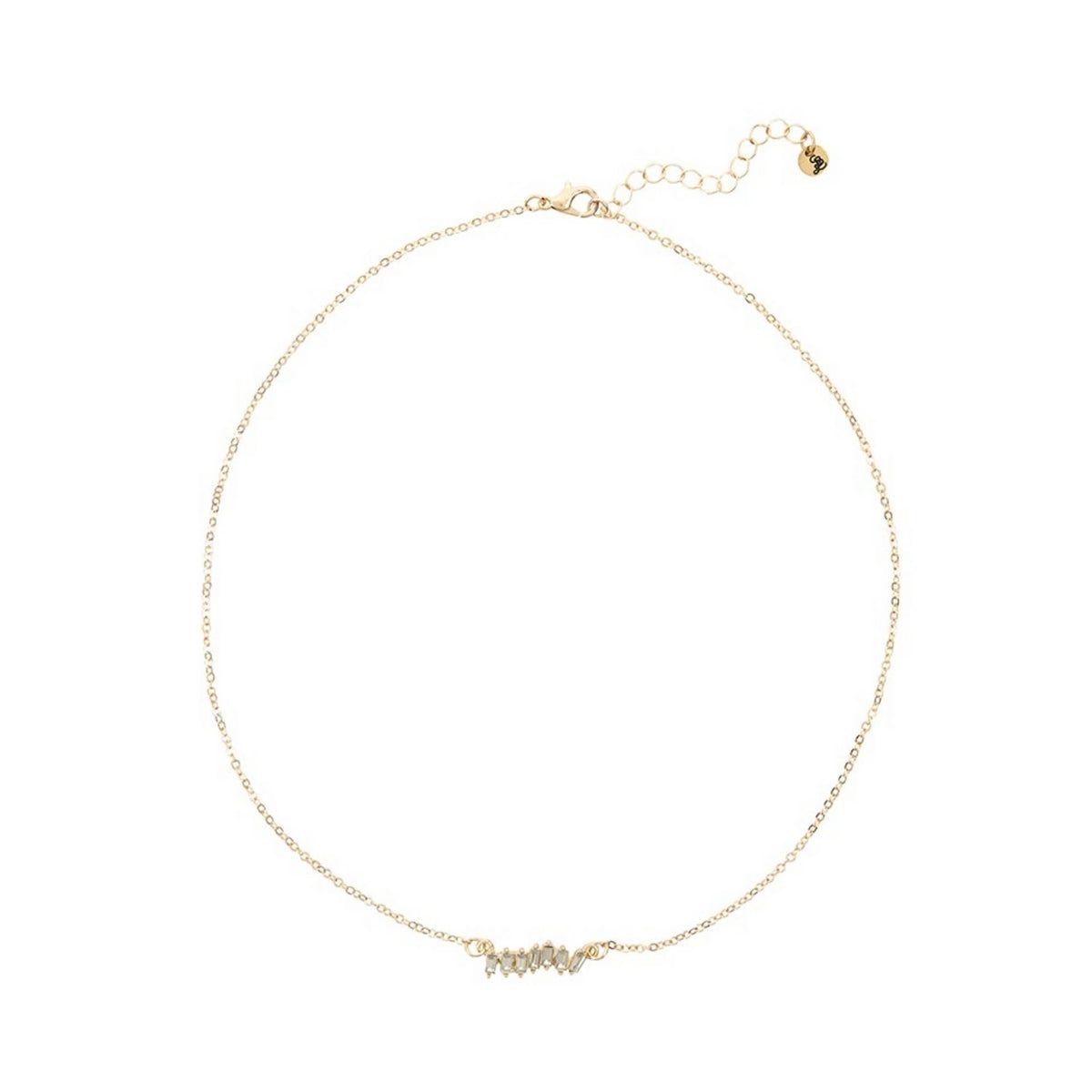 Creative Brands Golden Flower Crystal Necklace