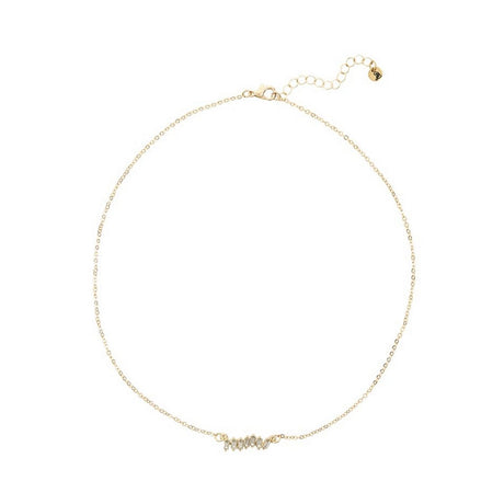 Creative Brands Golden Flower Crystal Necklace