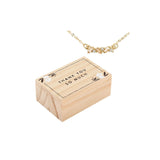 Creative Brands Golden Thank You Crystal Necklace