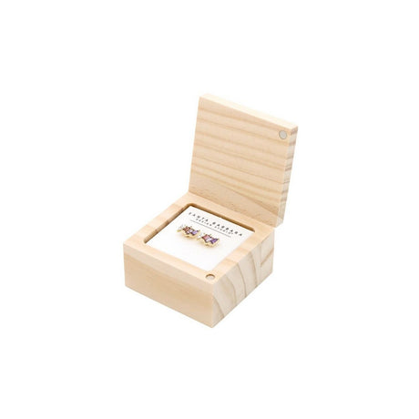 Creative Brands Lavender Flower Treasure Box Earrings