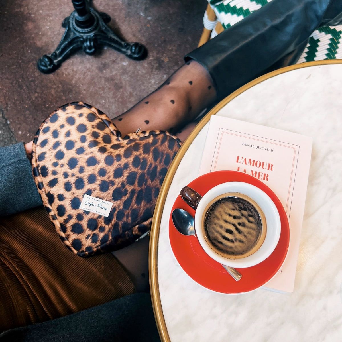 Cofin Paris Large Leo Amandine Heart Zip Pouch