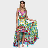Antica Sartoria Lemon Print and Floral Skirt Set