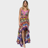 Antica Sartoria Vibrant Print Skirt and Crop Top Set
