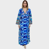 Antica Sartoria Ocean Breeze Viscose Kaftan Dress