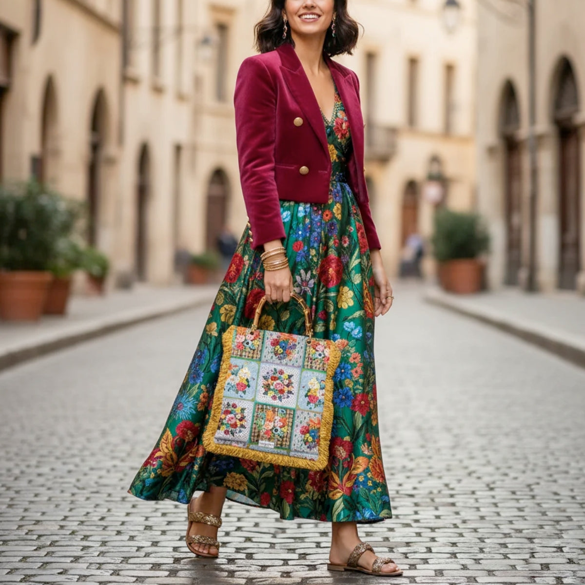 Mouchkine Jewelry Patchwork Handbag