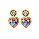 Mouchkine Jewelry Petits Coeurs Orange Earrings