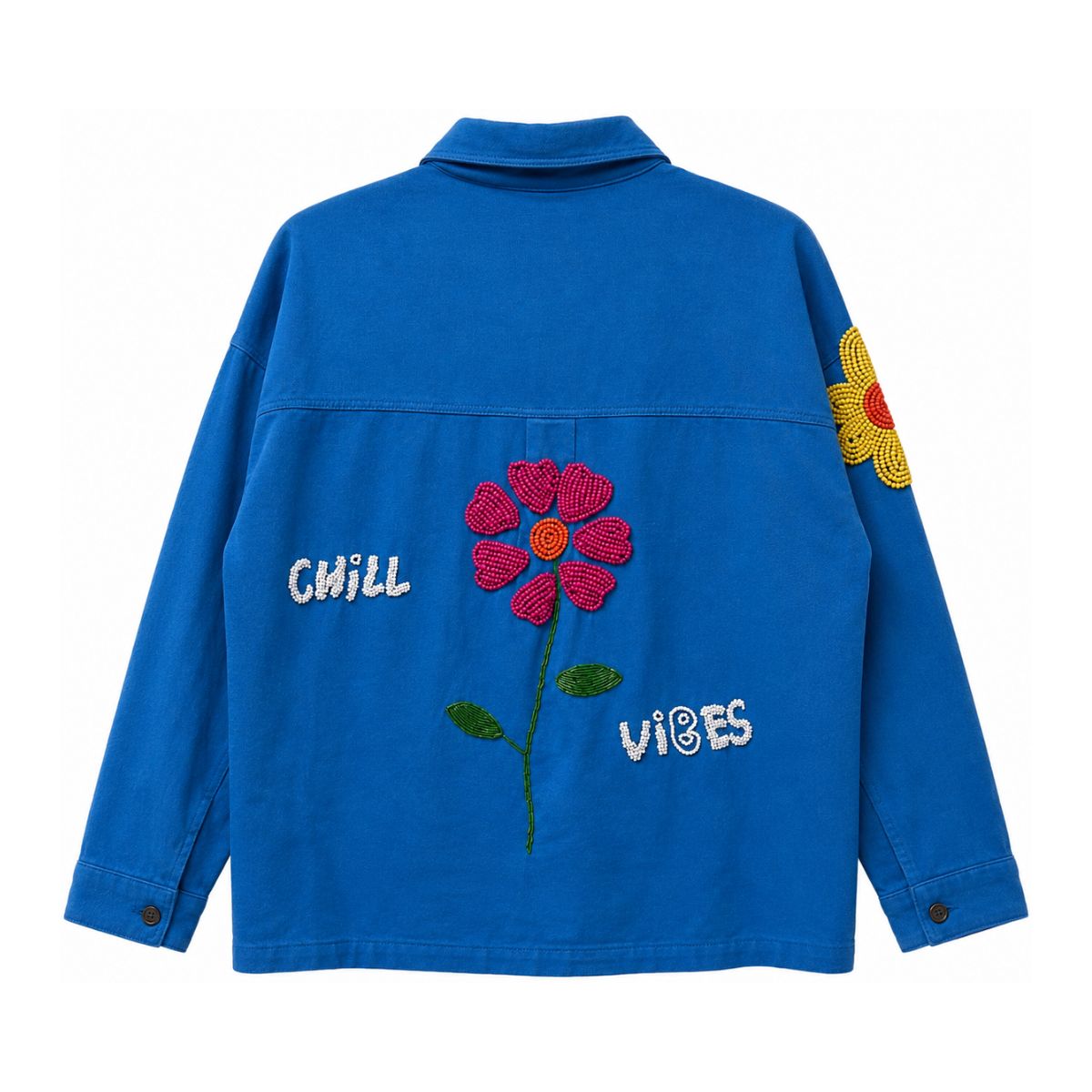 Chill Vibes Beaded Floral Jacket