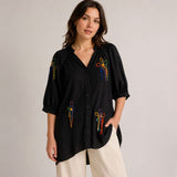 Wildflower Embroidered Shirt Dress