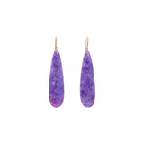 Ishq 18k Rose Gold Purple Speckled Stone Dangle Earrings