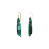 Marbled Green Malachite Dangle Earrings
