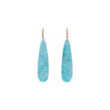 Ishq 18k Rose Gold Marbled Amazonite Stone Dangle Earrings