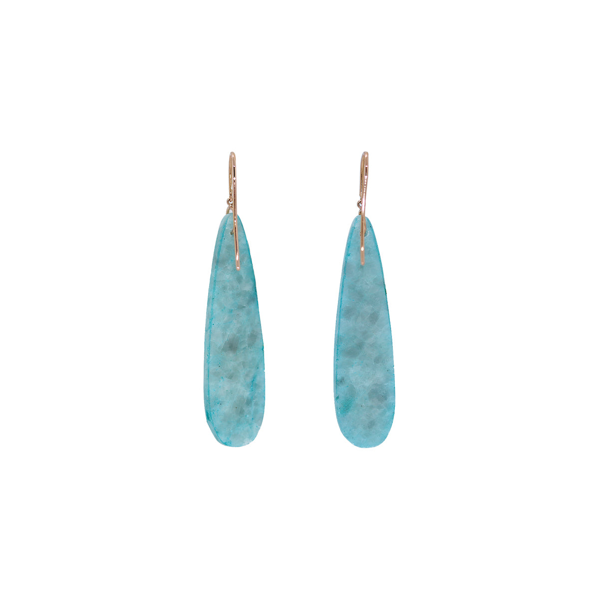 Marbled Amazonite Stone Dangle Earrings
