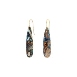 Blue Jasper Matrix Dangle Earrings