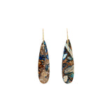 Blue Jasper Matrix Dangle Earrings