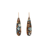 Ishq 18k Rose Gold Blue Jasper Matrix Dangle Earrings