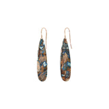 Blue Jasper Matrix Dangle Earrings