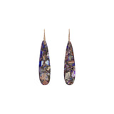 Ishq 18k Rose Gold Purple Jasper Matrix Dangle Earrings
