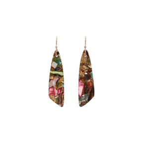 Ishq 18k Rose Gold Imperial Jasper Stone Dangle Earrings