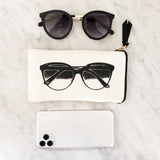 Bag-All Cream Sunglasses Case with Slip Pocket