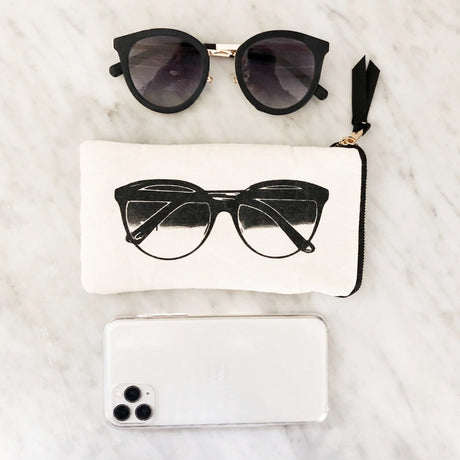 Bag-All Cream Sunglasses Case with Slip Pocket