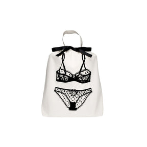 Bag-All Cream Polkadot Lingerie Travel Bag