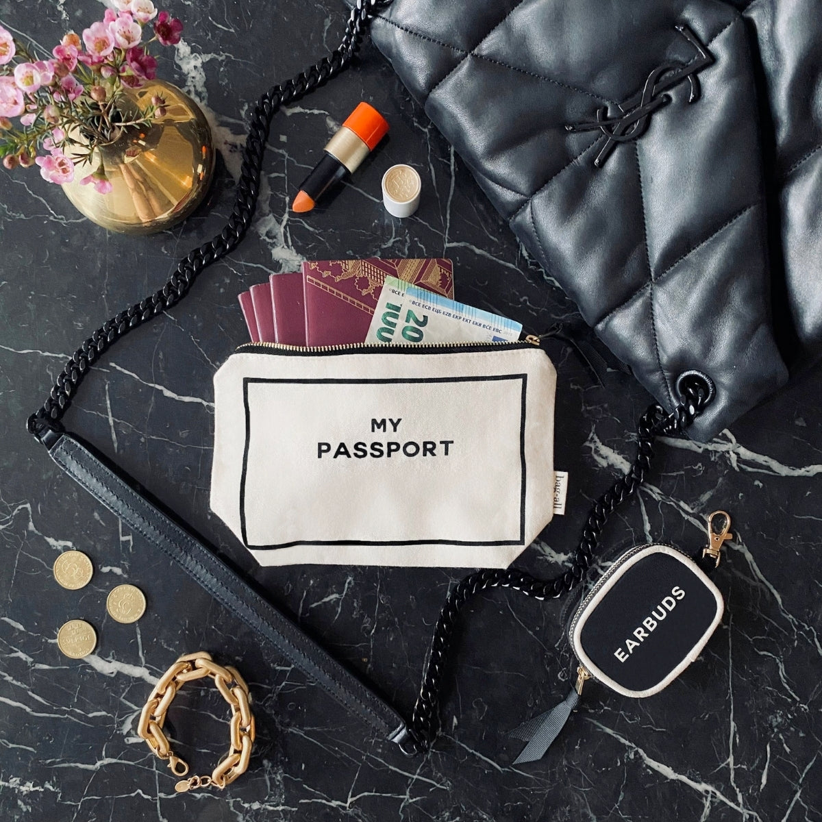 Bag-All Cream Passport Travel Pouch