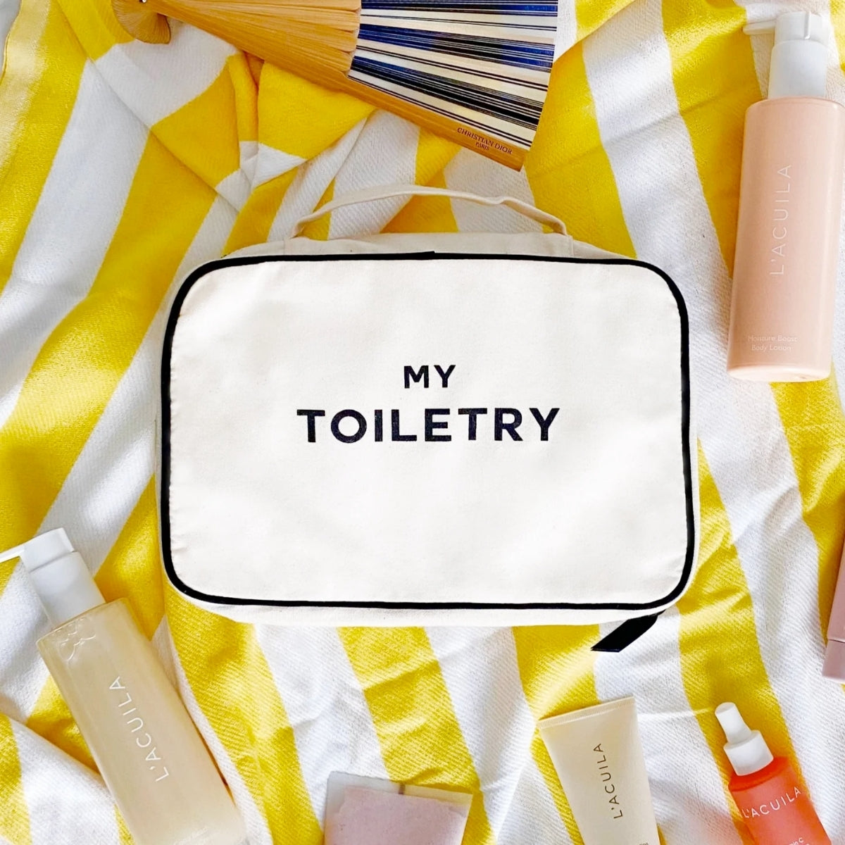 Bag-All Cream Hanging Toiletry Travel Bag