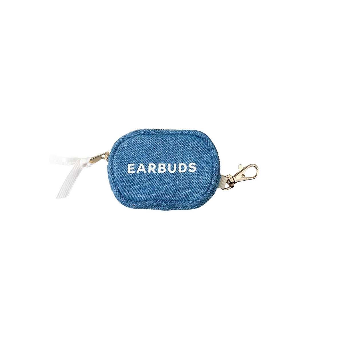 Bag-All Denim Earbuds Travel Case with Clasp