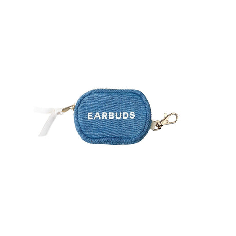Bag-All Denim Earbuds Travel Case with Clasp