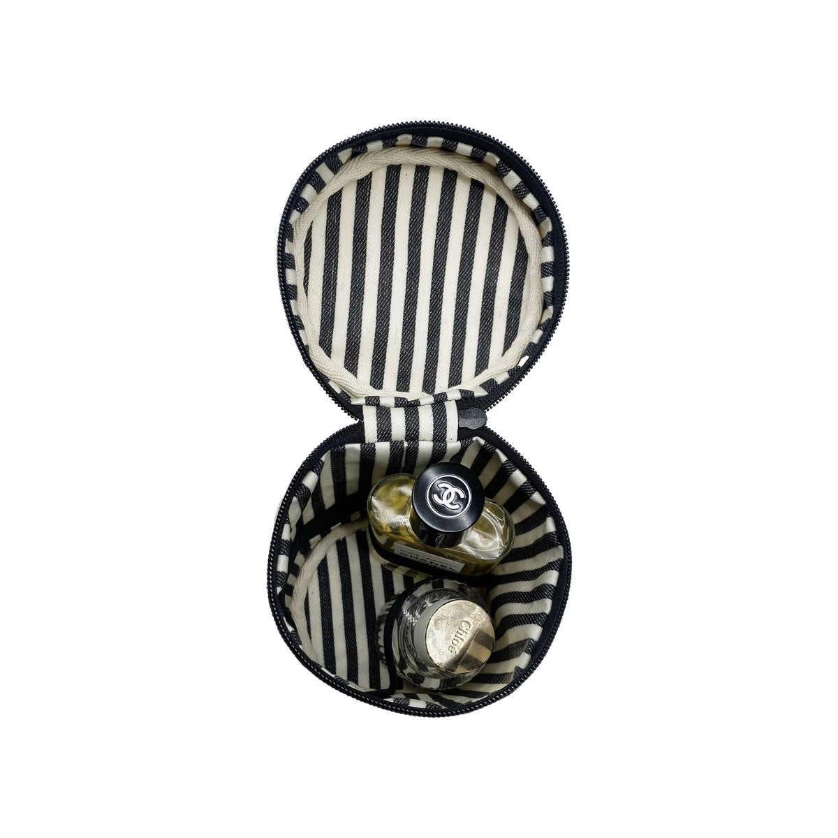 Bag-All Cream Round Perfume Travel Case