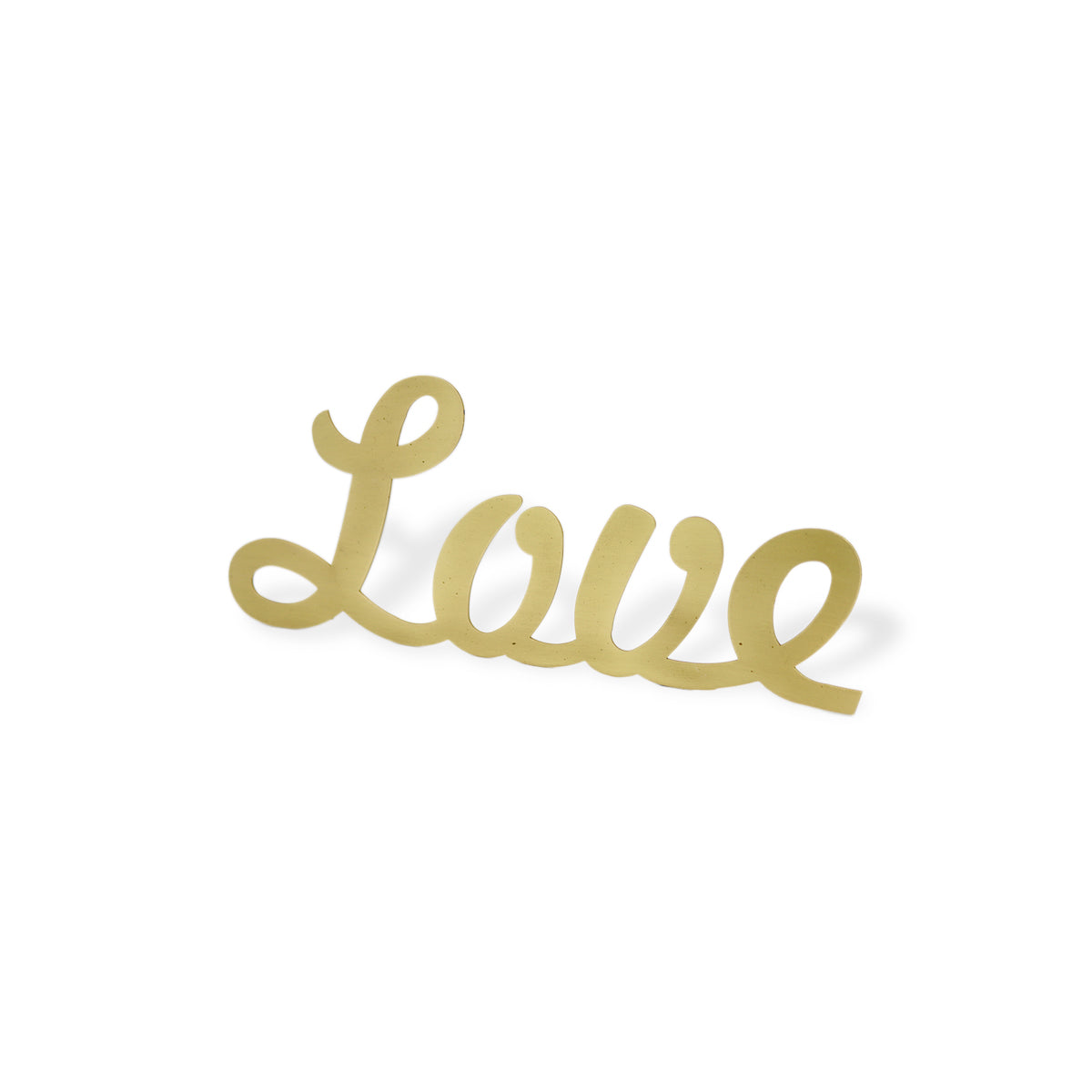 Il Etait Une Fois Cursive Love Brass Word Art Tabletop Decor