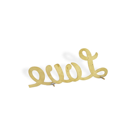 Cursive Love Brass Word Art Tabletop Decor