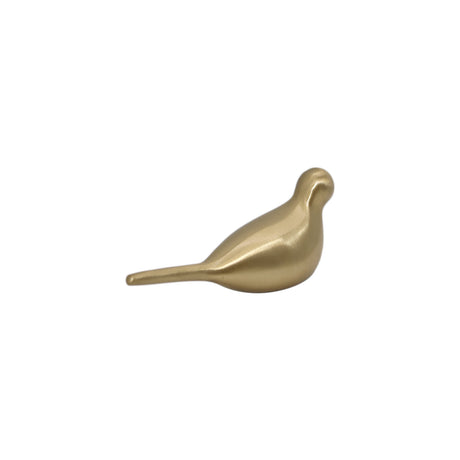 Il Etait Une Fois Gold Brass Bird with Clover Sculpture Tabletop Decor