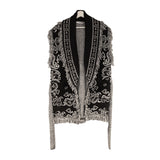 You & Eye, Black Paisley Fringe Vest, Clothes Tops
