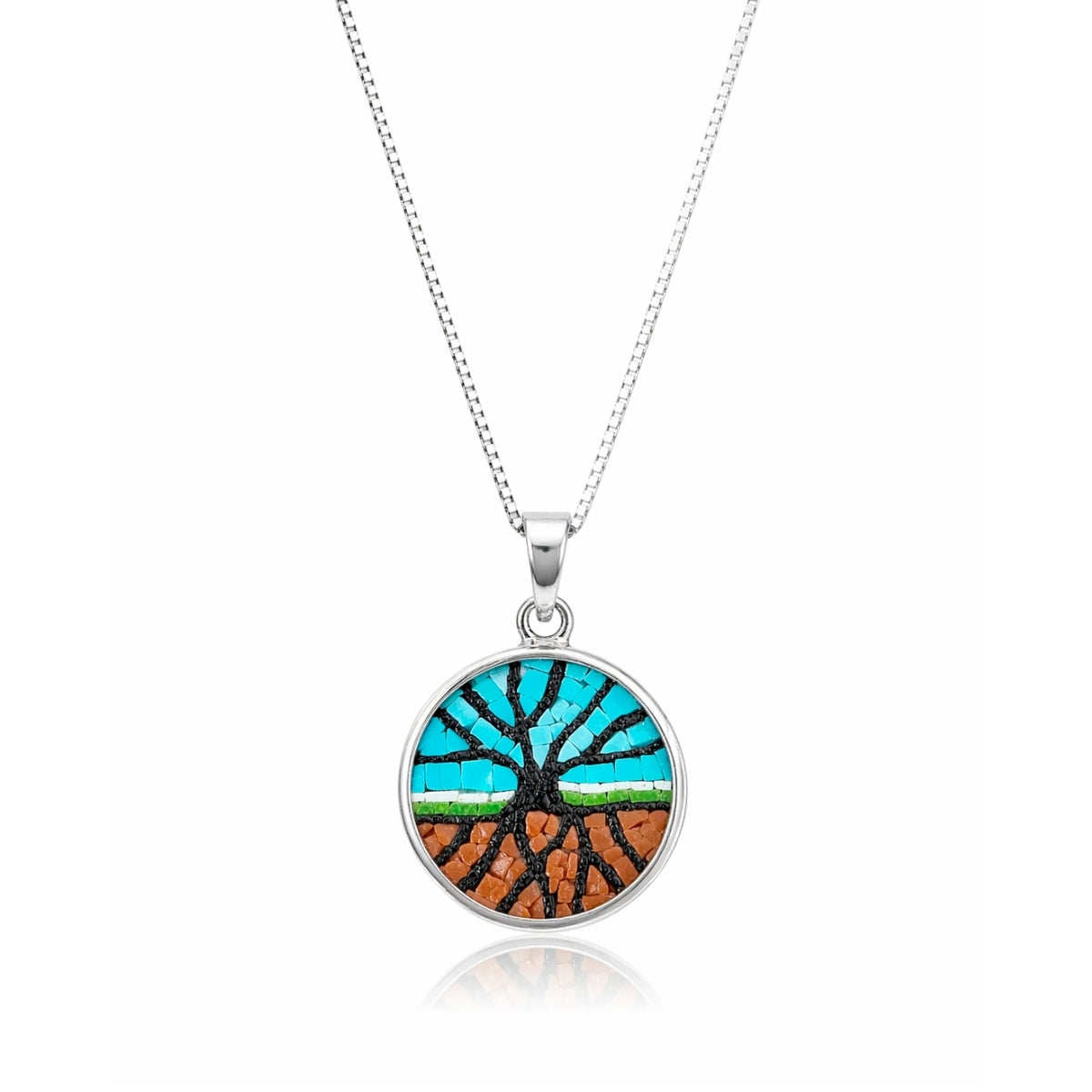 Galassia Jewellery Tree of Life Micro Mosaic Necklace
