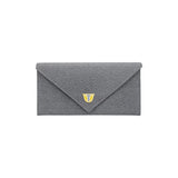 Joumana Dagher Grey Arabic Finjan Cup Emblem Leather Wallet