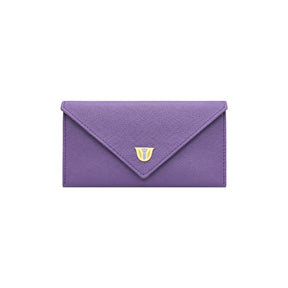 Joumana Dagher Purple Arabic Finjan Cup Emblem Leather Wallet