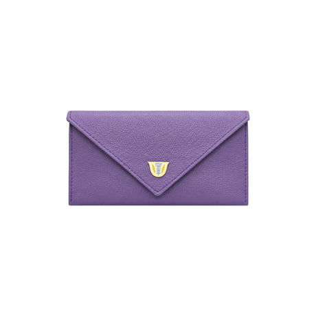Joumana Dagher Purple Arabic Finjan Cup Emblem Leather Wallet