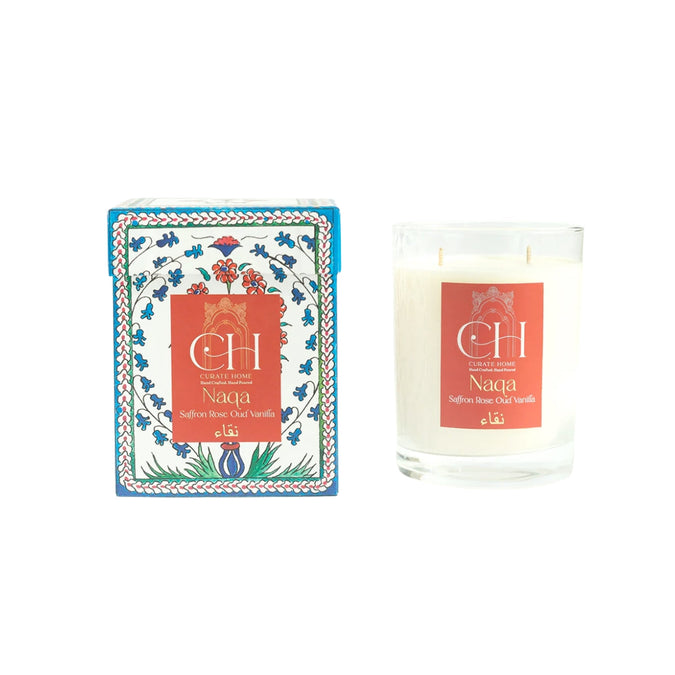 Saffron Rose Oud Vanilla Naqa Candle